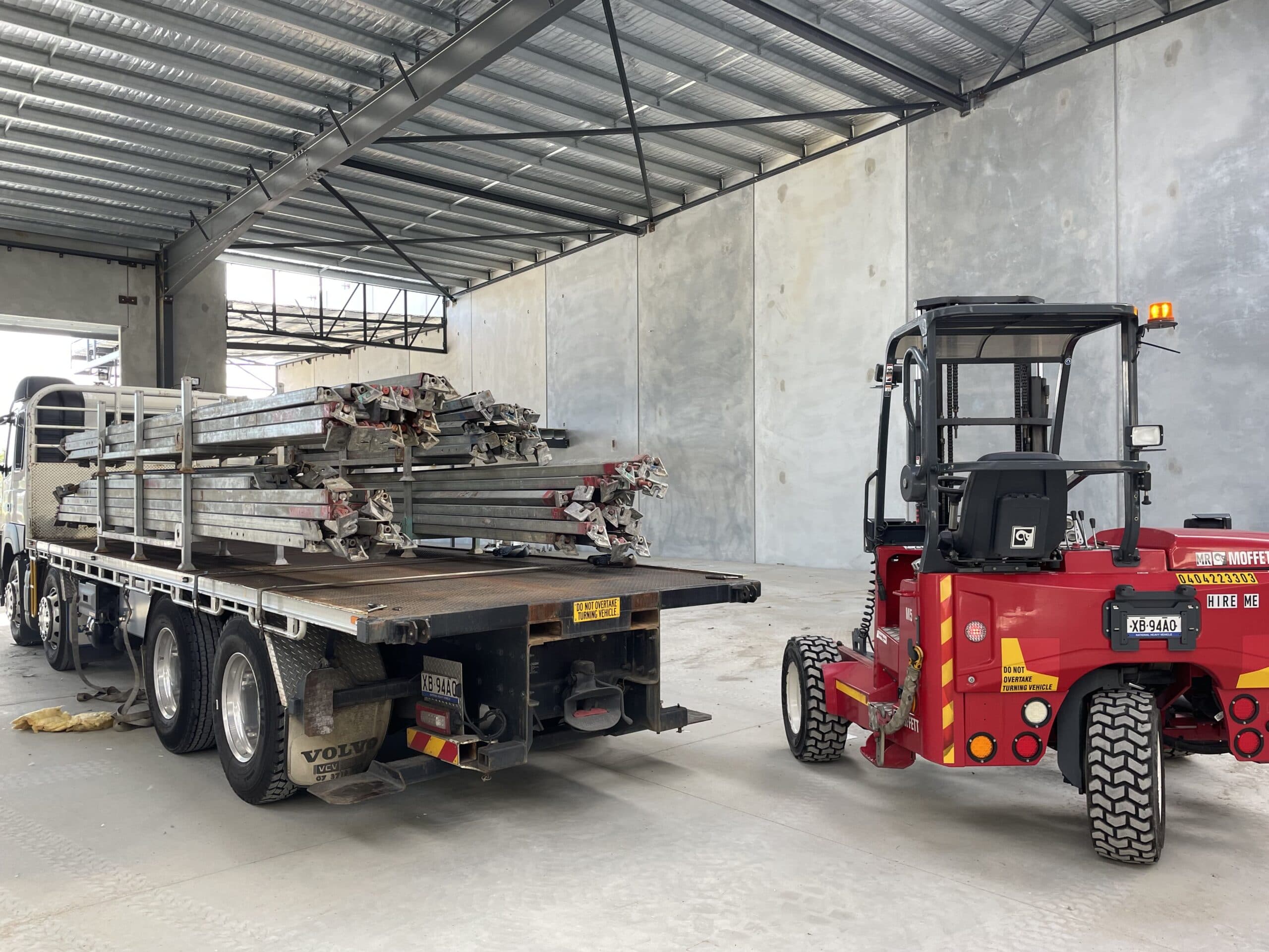 Mr Moffett truck and forklift on site, photo 8